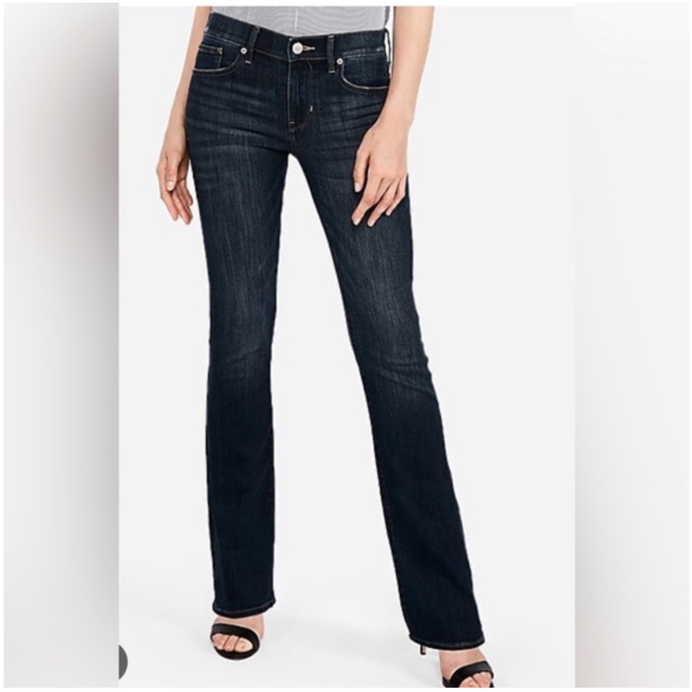 Express Barely Boot Stella Low Rise Jeans size 4 short